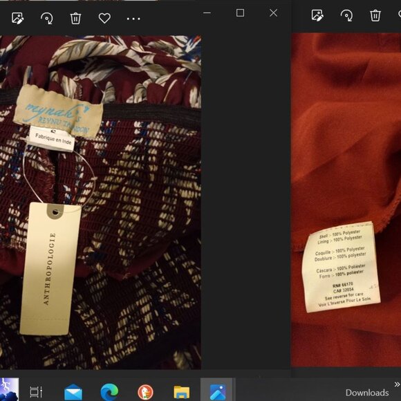 NWT Anthro Reynu Taandon Leaf Print Maxi Skirt Size S - Picture 16 of 16